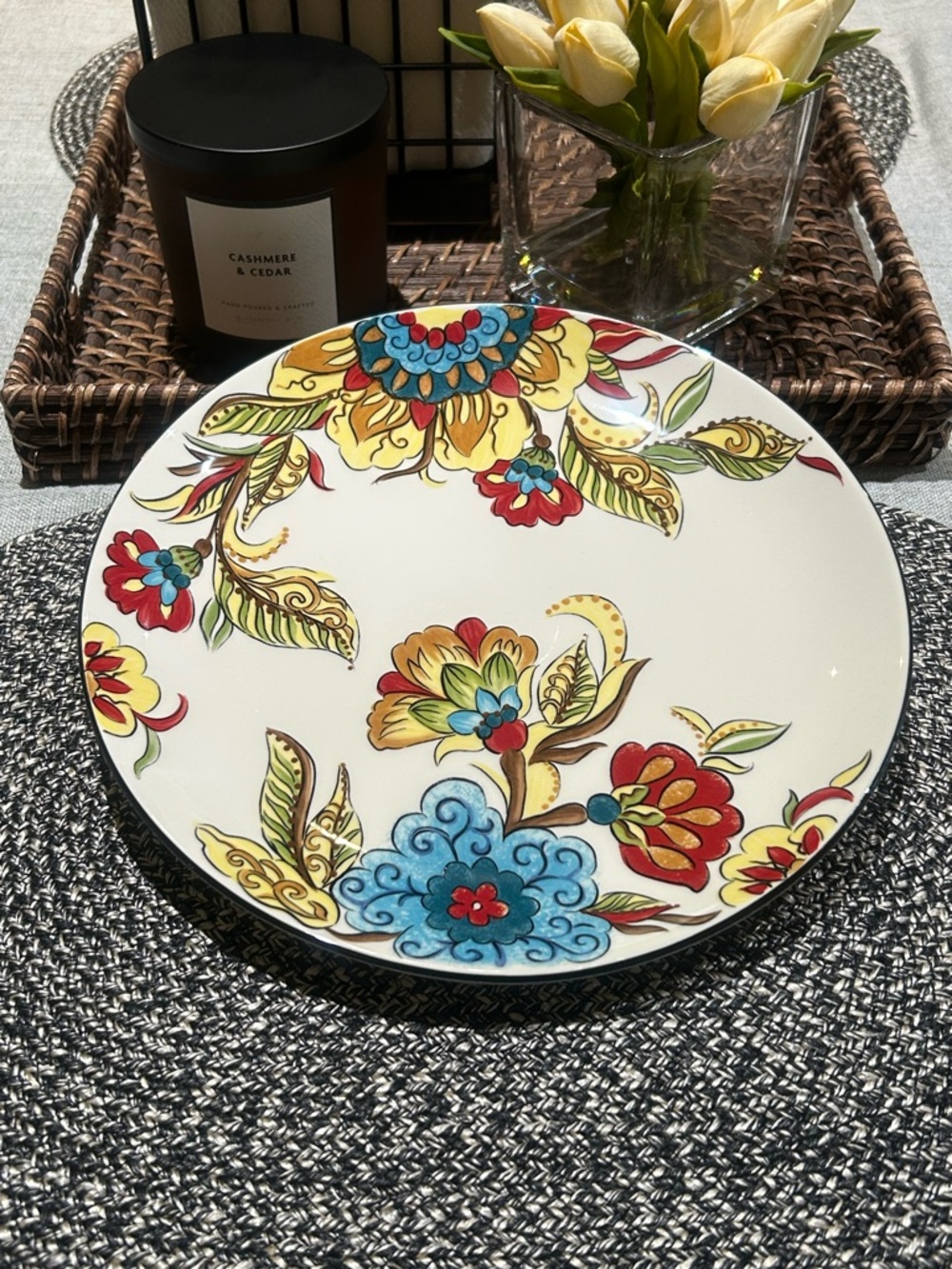 Tabletops Unlimited Caprice Dinner Plate Floral España Lifestyle Handcrafted